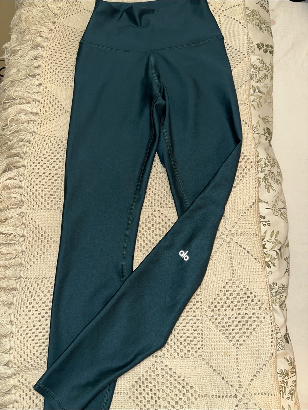 ALO Yoga High-Waist Teal Leggings